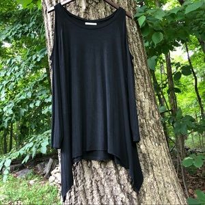 ADREAMLY long sleeve cold shoulder top